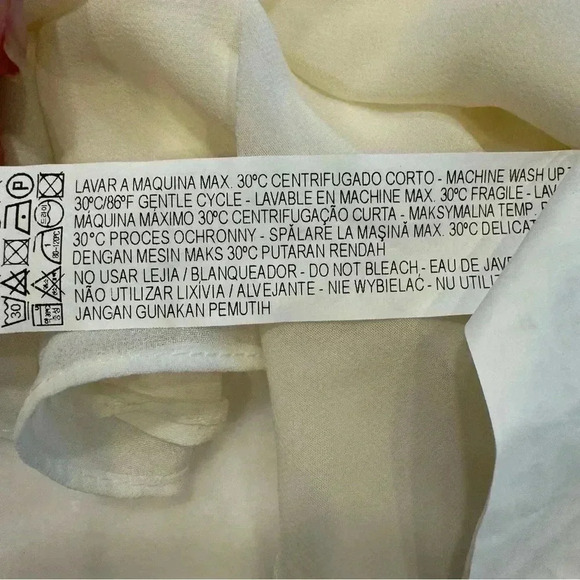 Zara trafaluc collection ivory halter top open tie back fully lined size large - Picture 11 of 12